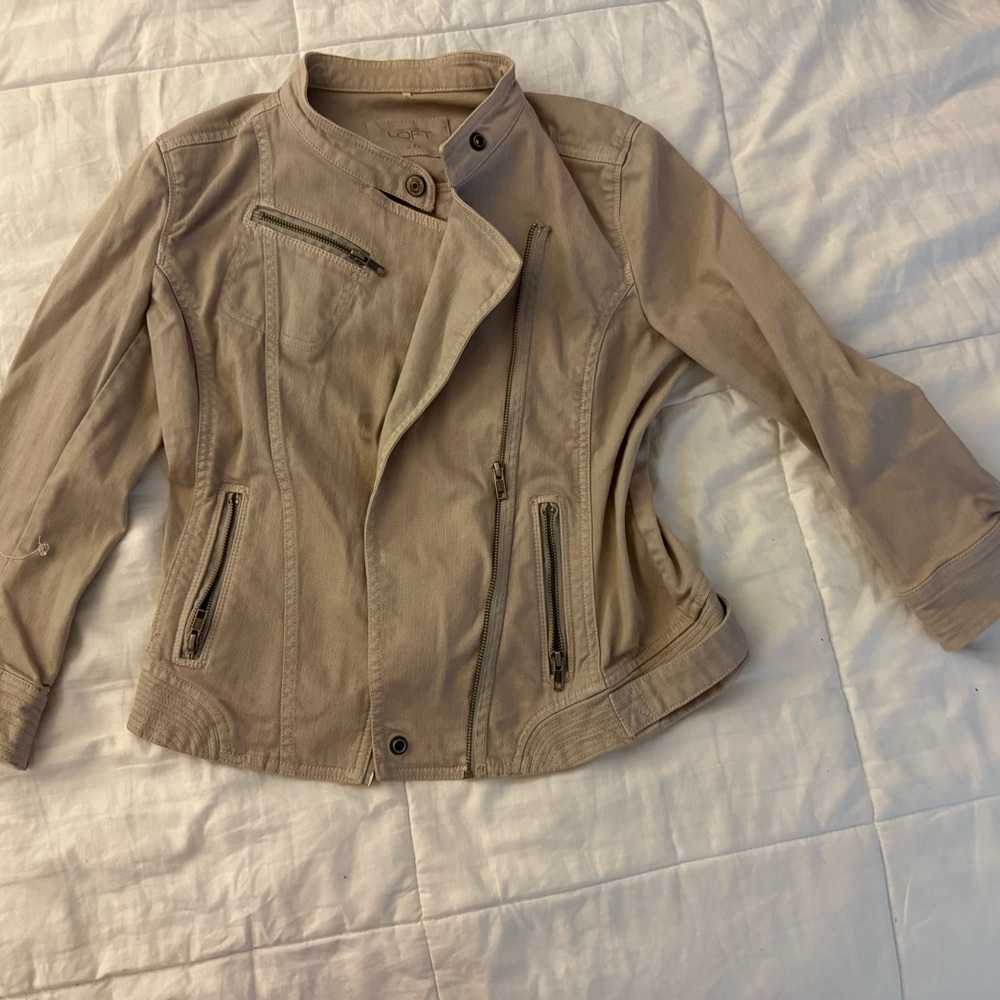 LOFT Tan Utility Jacket